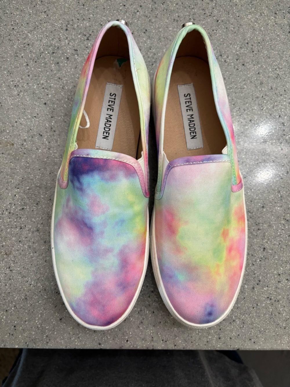 Steve Madden Pastel Tie-Dye Slip-On Platform Sneakers